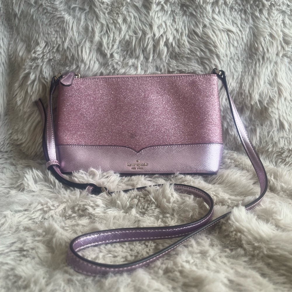 Kate Spade Glittery Pink Crossbody Bag